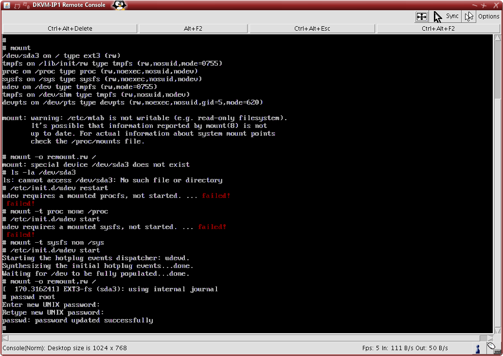 Сброс пароля в Debian